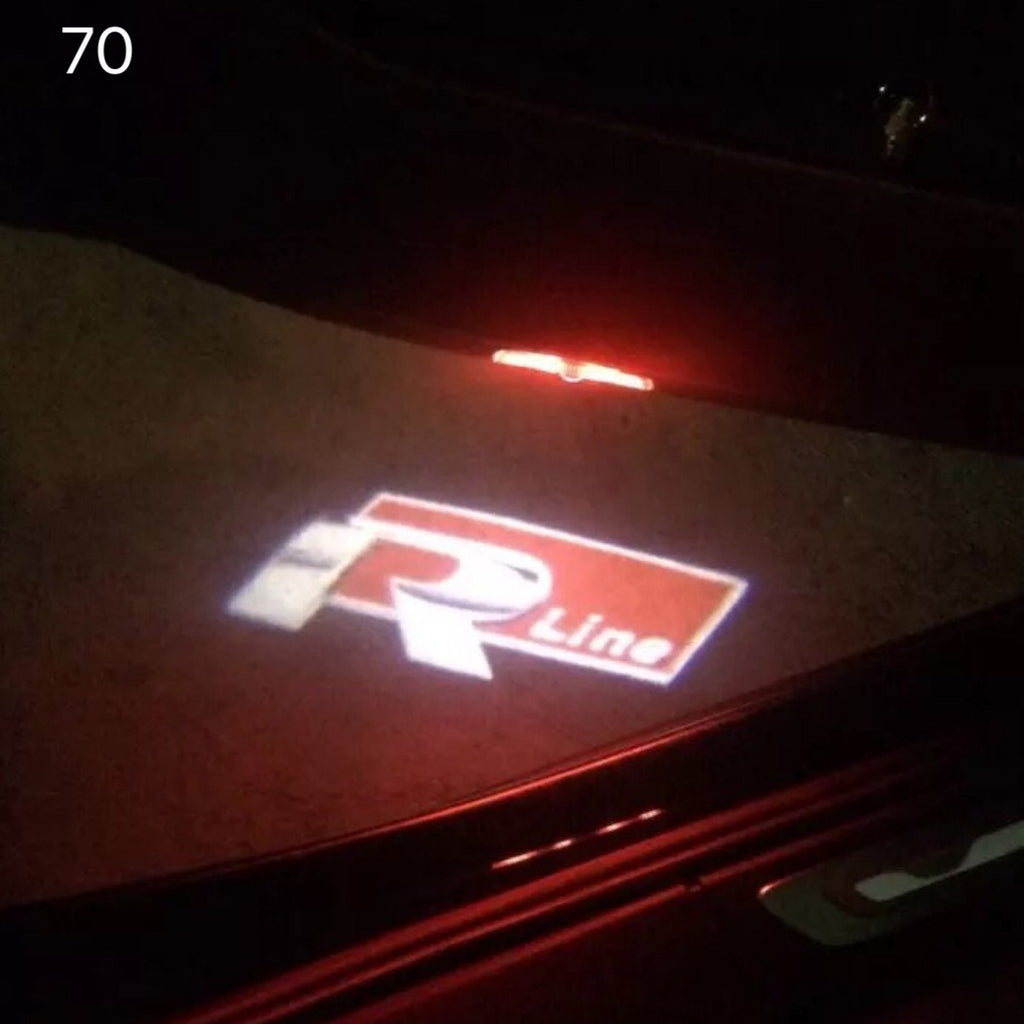 Volkswagen Door lights R LINE Logo Nr. 50 (quantità 1= 2 Logo Films /2 porta luci）