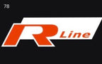 Volkswagen Luci porta R LINE Logo Nr. 35 (quantità 1 = 2 Logo Film / 2 luci porta)