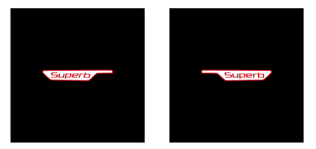 SKODA LOGO PROJEKTOT LIGHTS Nr.70 (Menge 1 = 2 Logo Film / 2 Türlichter)