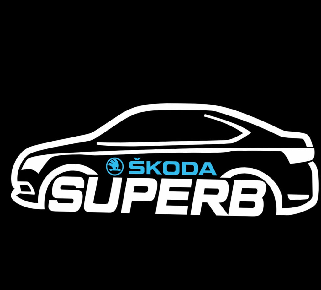 SKODA LOGO PROJECTOT LIGHTS Nr.69 (quantità 1 = 2 Logo Film / 2 luci porta)
