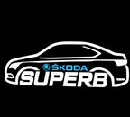 SKODA LOGO PROJECTOT LIGHTS Nr.69 (quantità 1 = 2 Logo Film / 2 luci porta)