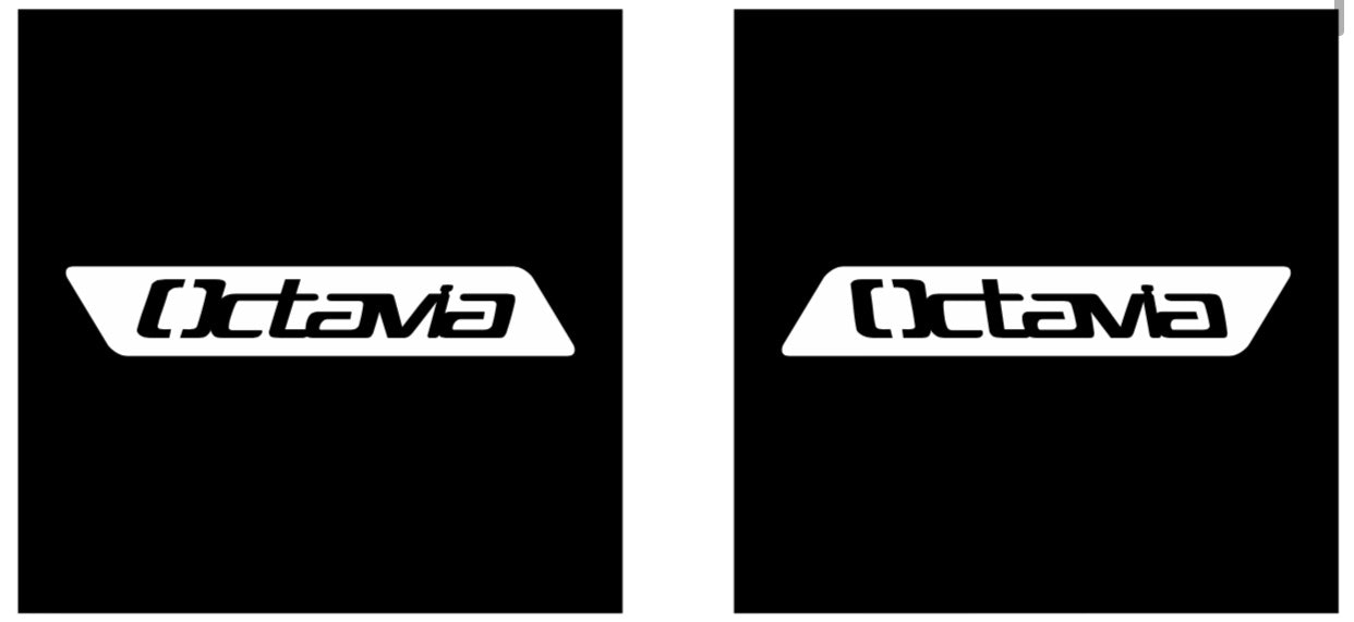 SKODA LOGO PROJECTOT LIGHTS Nr.66 (Menge 1 = 2 Logo Film / 2 Türleuchten)