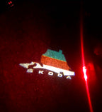 SKODA LOGO PROJECTOR LIGHTS Nr.48 (Menge 1 = 2 Logo Film / 2 Türlichter)