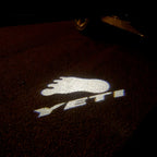 LUCI PROIETTORI LOGO SKODA Nr.71 (quantità 1 = 2 Logo Film / 2 luci porta)