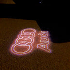 AUDI LOGO PROJECTOT LIGHTS Nr.19 (Menge 1 = 2 Logo Folien /2 Türleuchten)