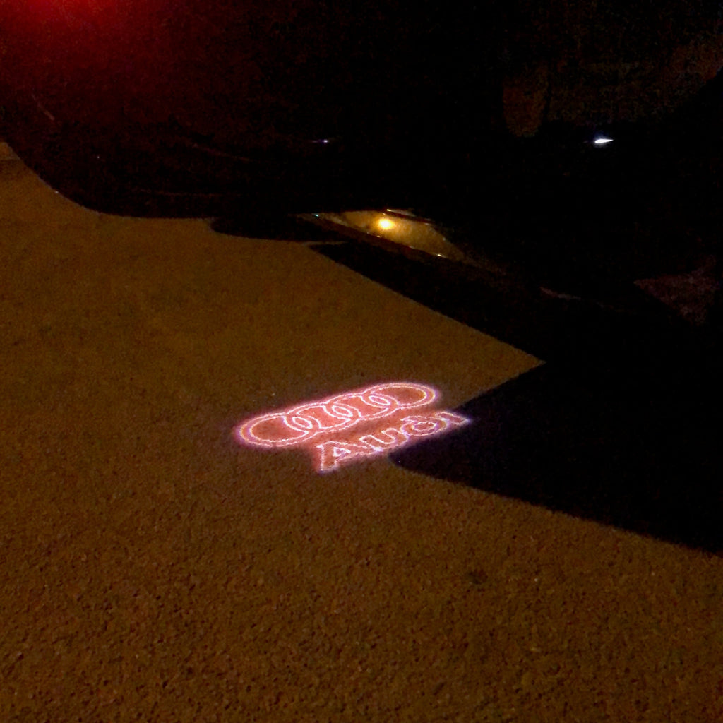 AUDI LOGO PROJECTOT LIGHTS Nr.19 (Menge 1 = 2 Logo Folien /2 Türleuchten)