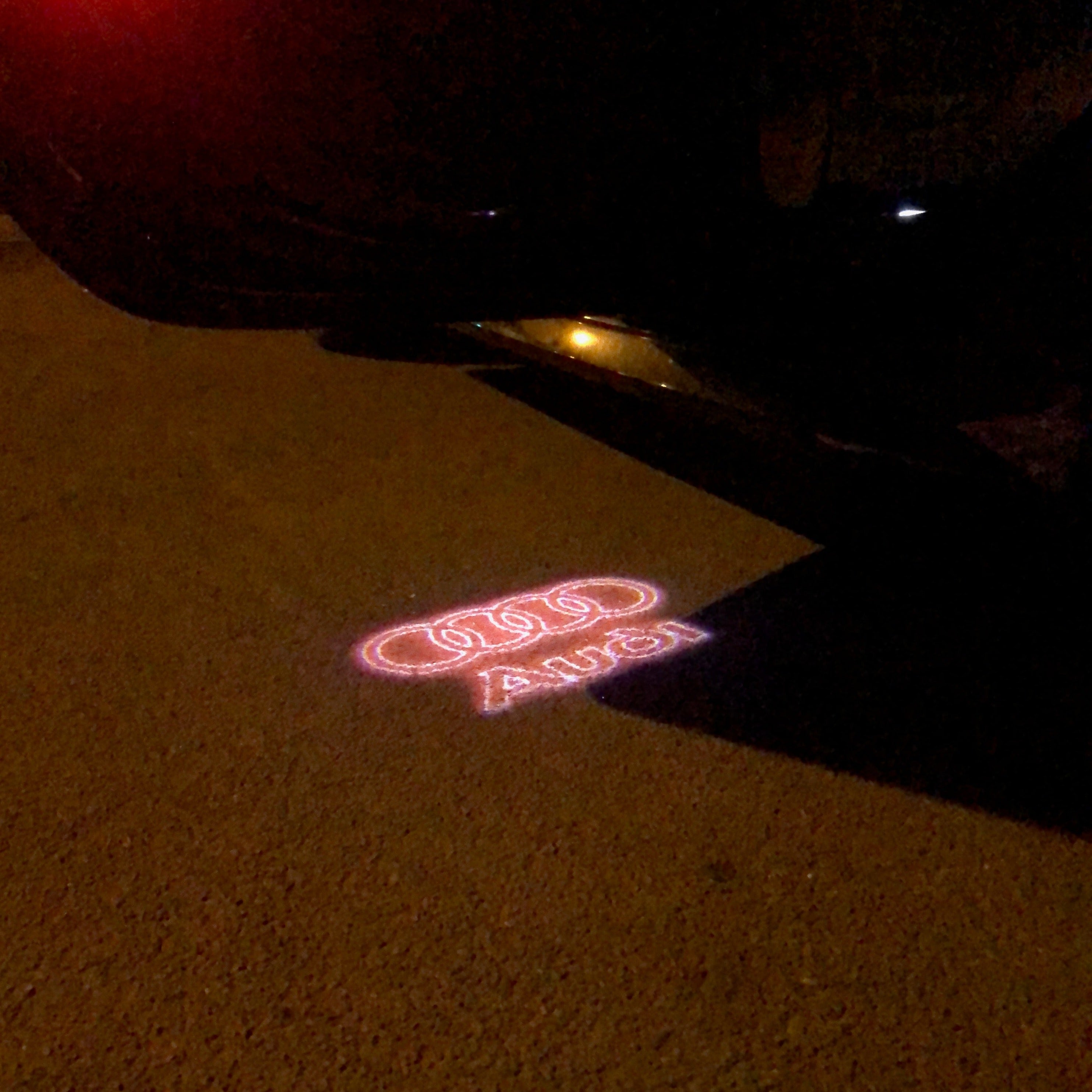 AUDI LOGO PROJECTOT LIGHTS Nr.19 (Menge 1 = 2 Logo Folien /2 Türleuchten)