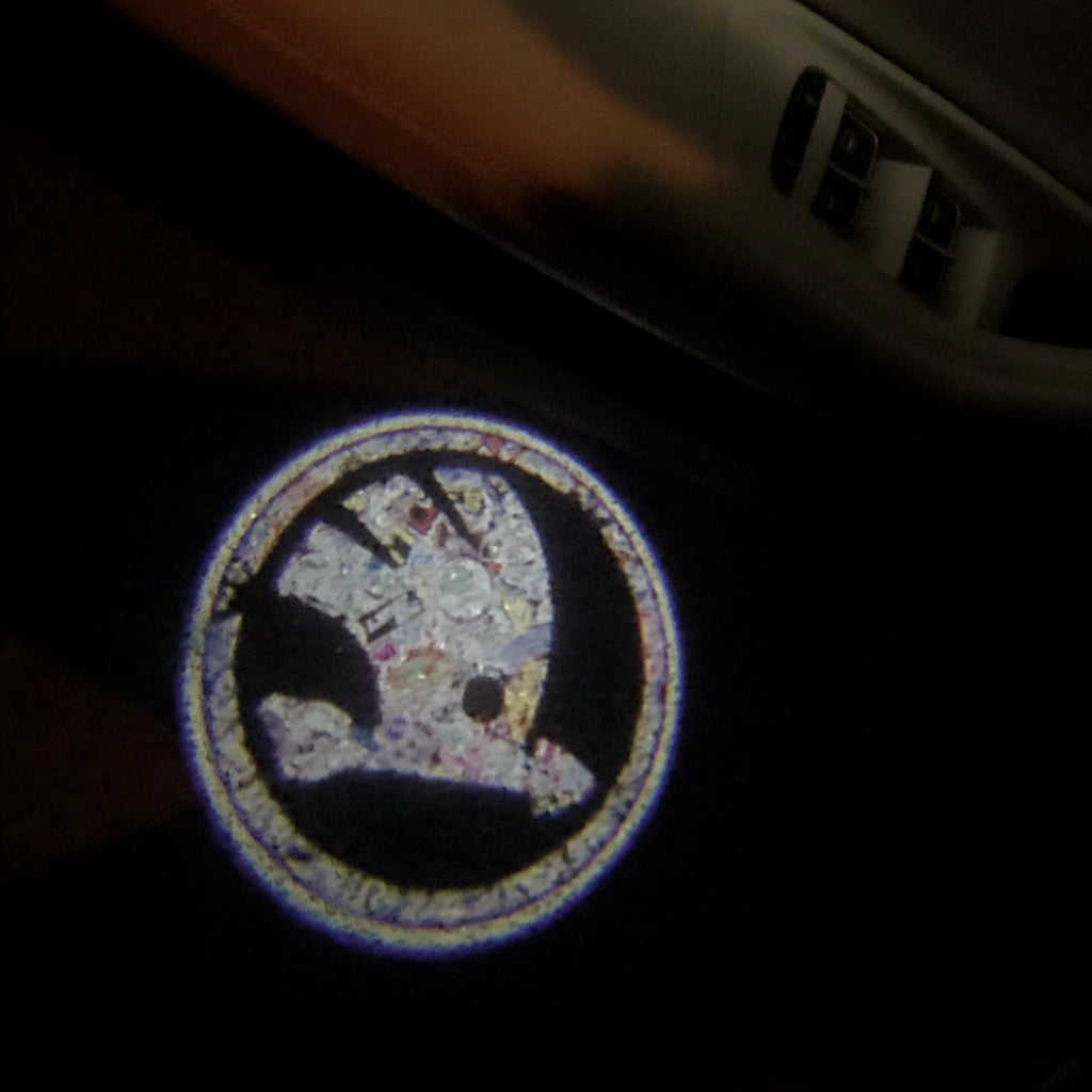 SKODA LOGO PROJECTOT LIGHTS Nr.03 (quantità 1 = 2 Logo Film / 2 luci porta)