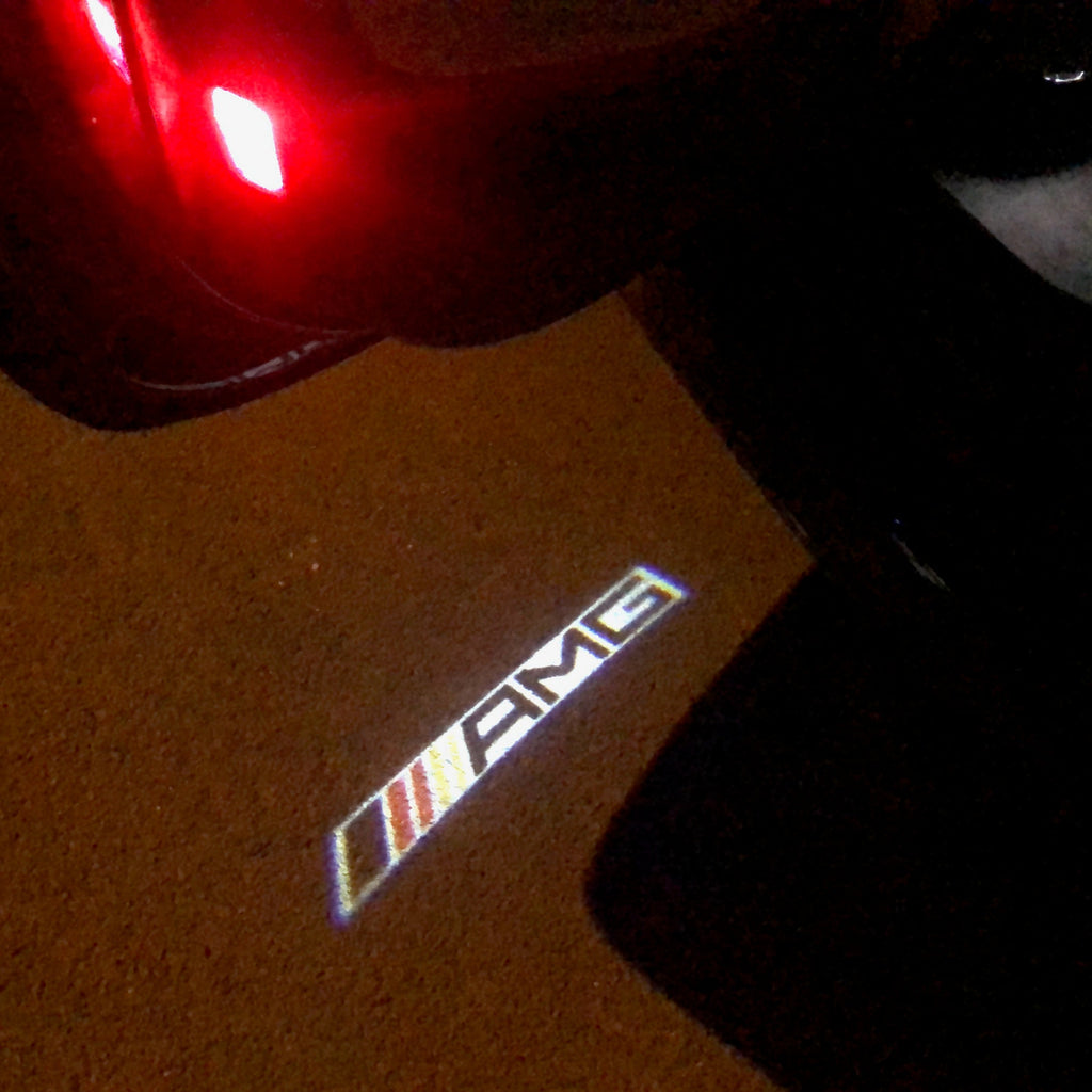 MERCEDES BENZ AMG LOGO PROJECTOT LIGHTS Nr.16 (quantity 1 = 1 sets/2 door lights)