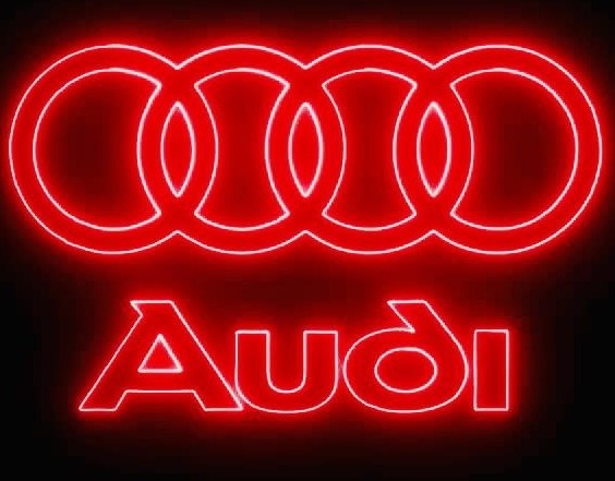 AUDI LOGO PROJECTOT LIGHTS Nr.19 (Menge 1 = 2 Logo Folien /2 Türleuchten)