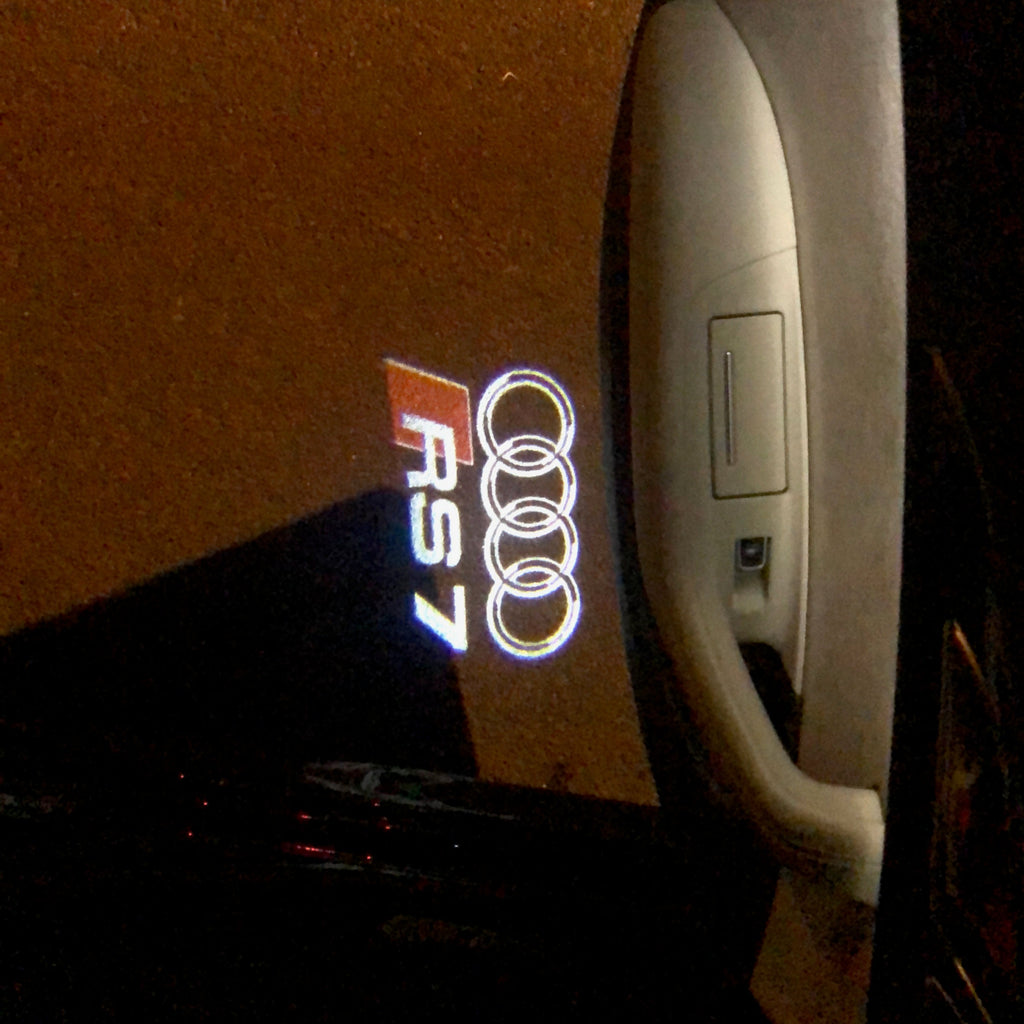 AUDI LOGO PROJECTOT LIGHTS Nr.138 (Menge 1 = 2 Logofolien /2 Türleuchten)