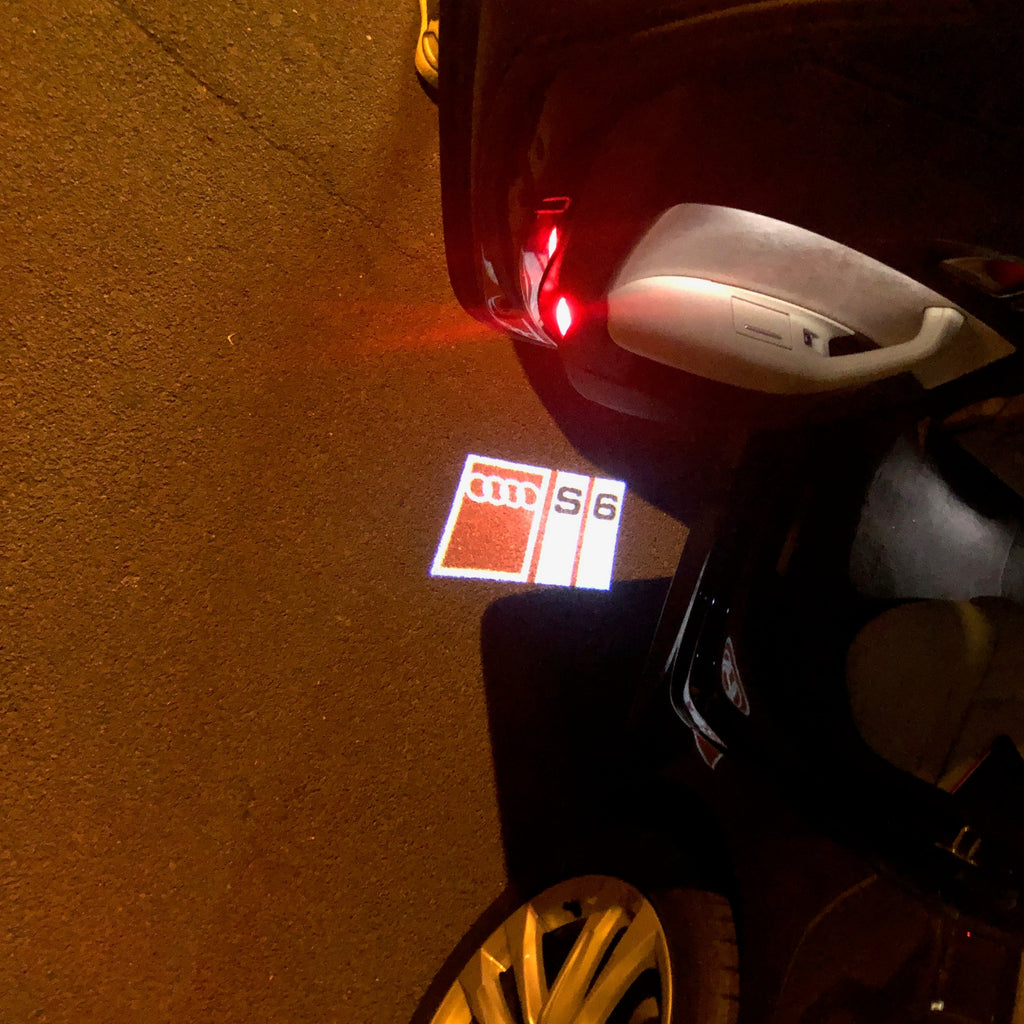 AUDI LOGO PROJECTOR LIGHTS Nr.150 (Menge 1 = 2 Logo Films / 2 Türlichter)