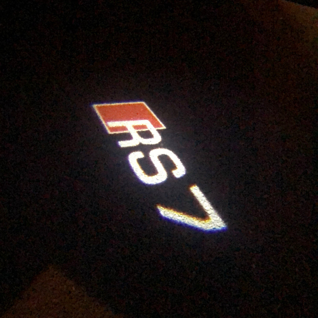 AUDI LOGO PROJECTOT LIGHTS Nr.56 (Menge 1 = 2 Logofolien /2 Türleuchten)