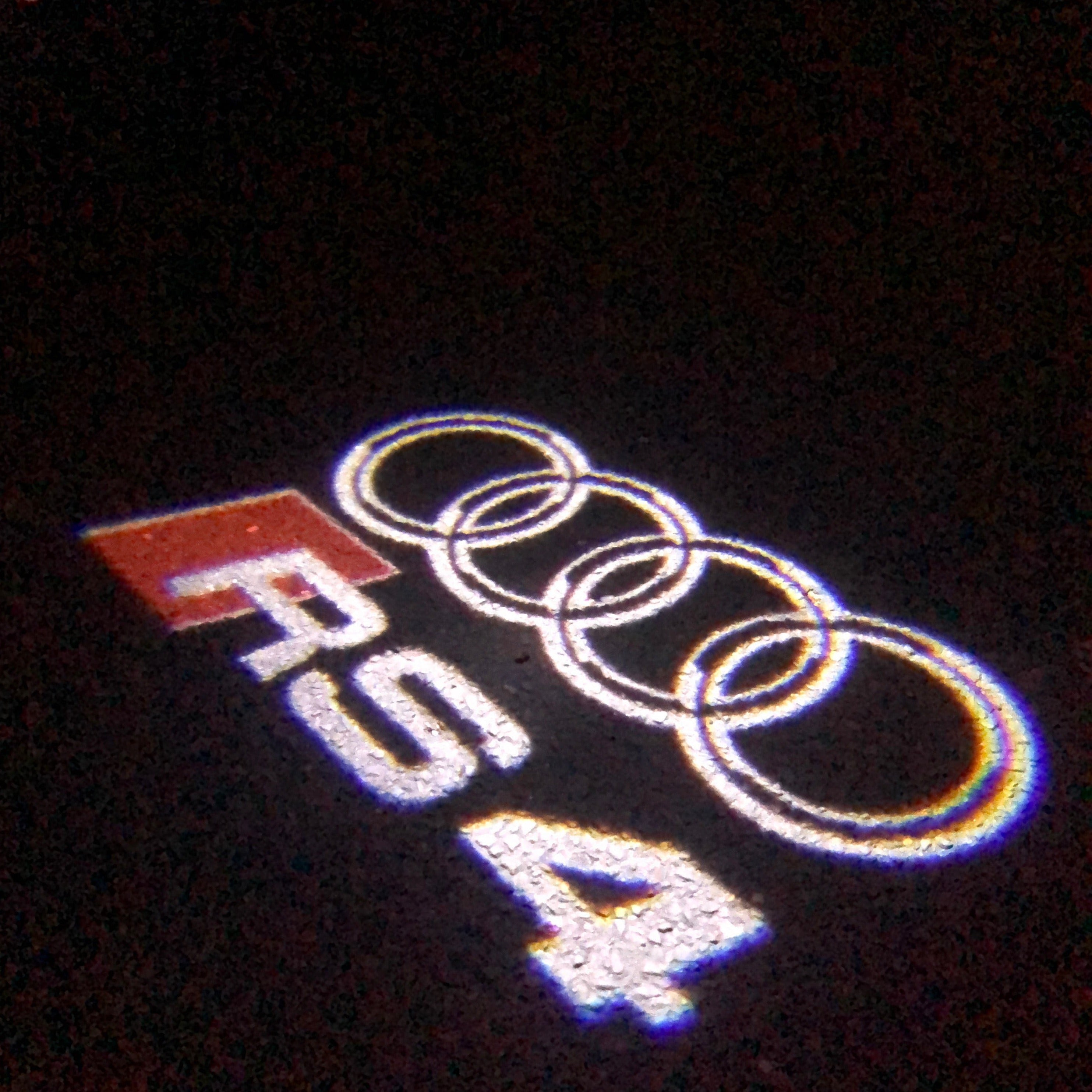 AUDI LOGO PROJEKTOT LIGHTS Nr.130 (Menge 1 = 2 Logo Films /2 Türlichter im Kombi 652899;