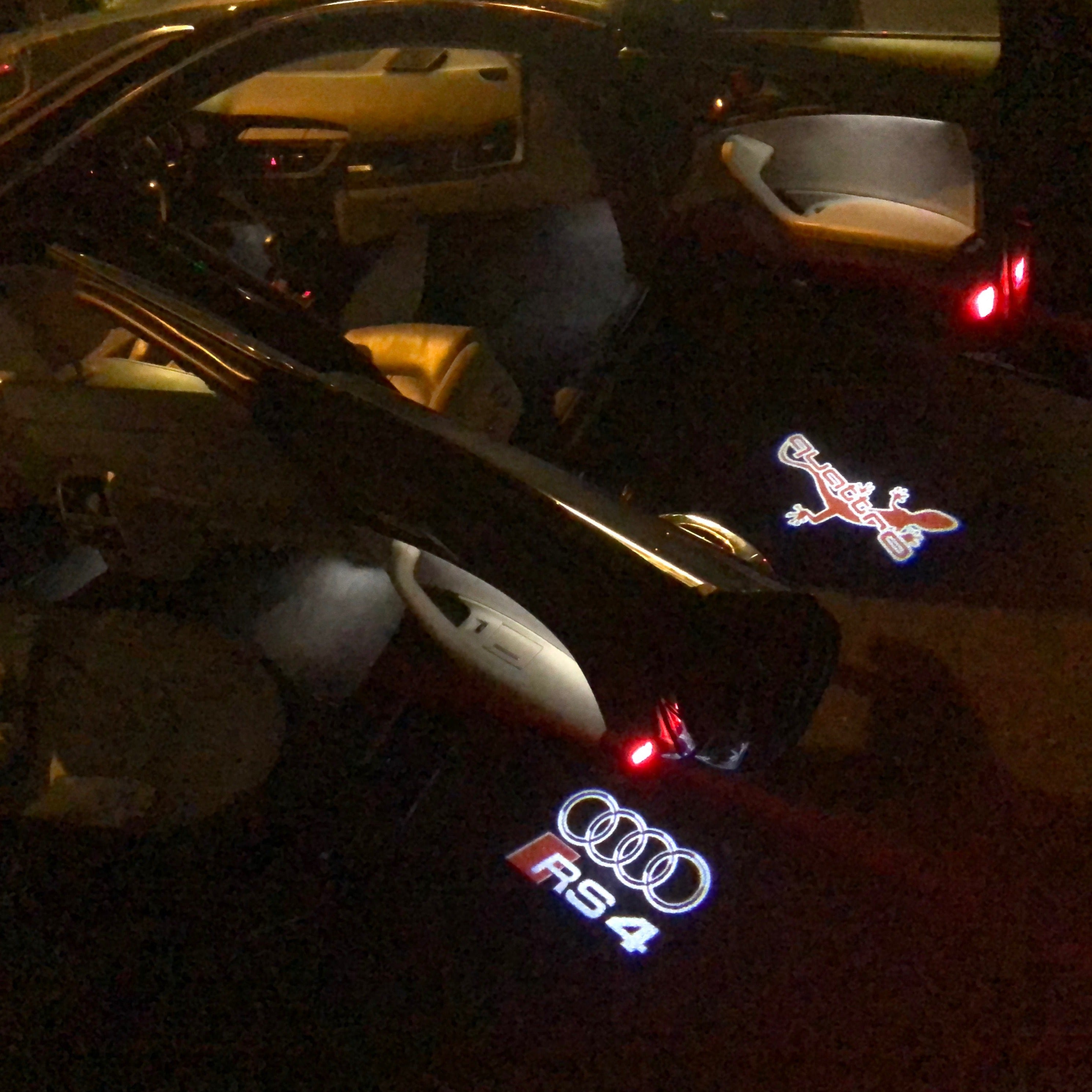 AUDI LOGO PROJEKTOT LIGHTS Nr.130 (Menge 1 = 2 Logo Films /2 Türlichter im Kombi 652899;
