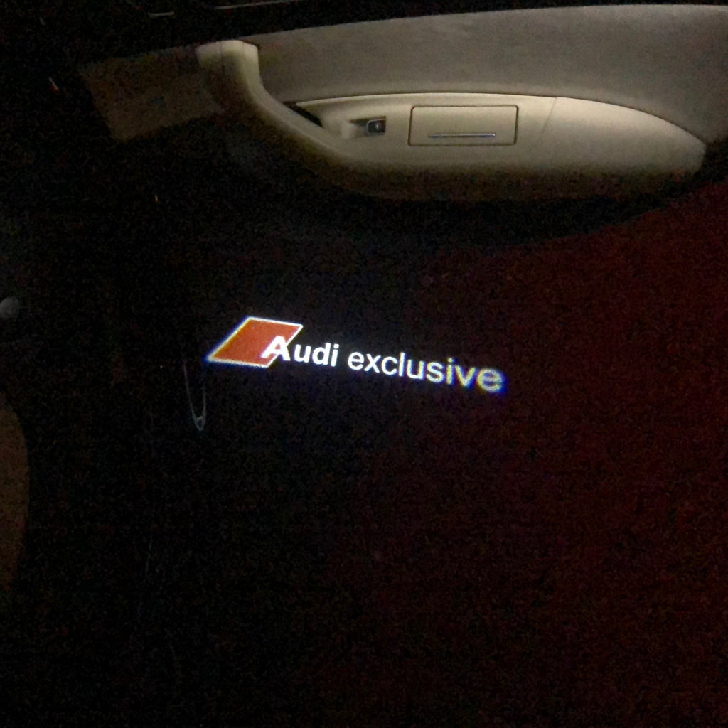 AUDI LOGO PROJECTOT LIGHTS Nr.70 (Menge 1 = 2 Logo Folien /2 Türleuchten)