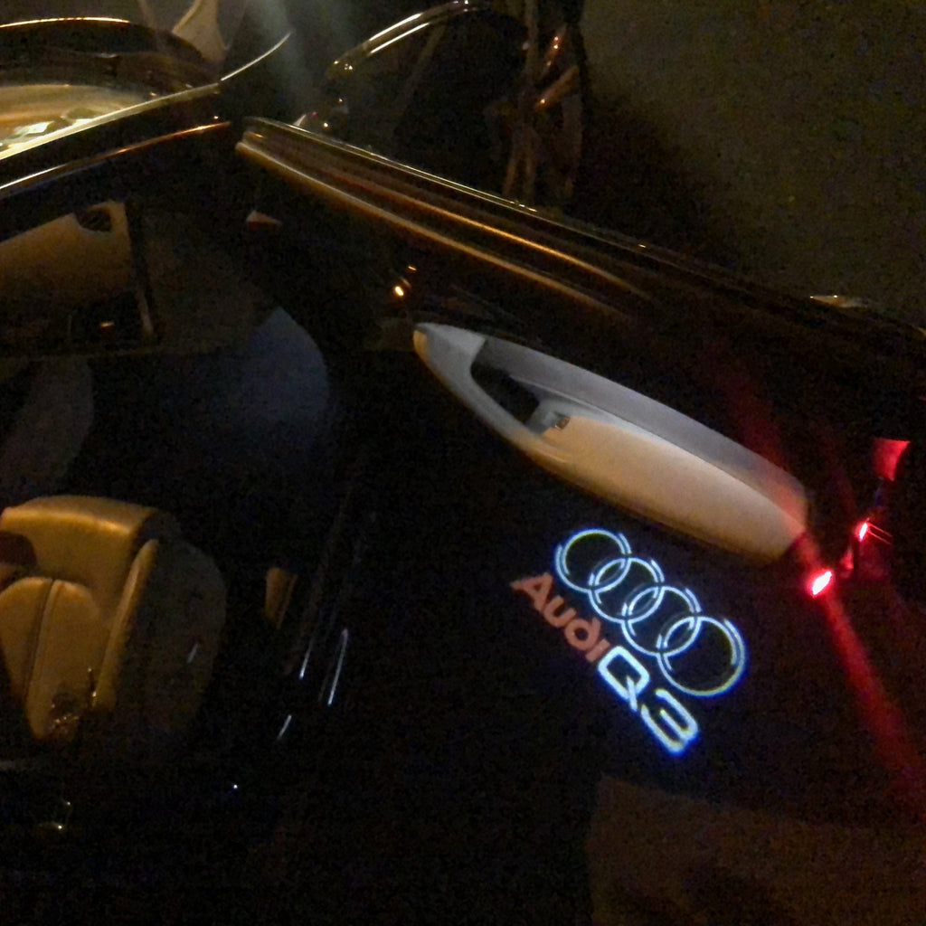 LAMPES DE PROJECTEUR AUDI LOGO N ° 47 (quantité 1 = 2 films de logo / 2 lumières de porte)