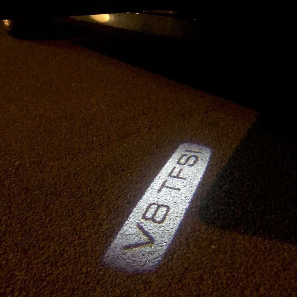 AUDI LOGO PROJECTOT LIGHTS Nr.106 (الكمية 1 = 2 Logo Films /2 أضواء الباب)