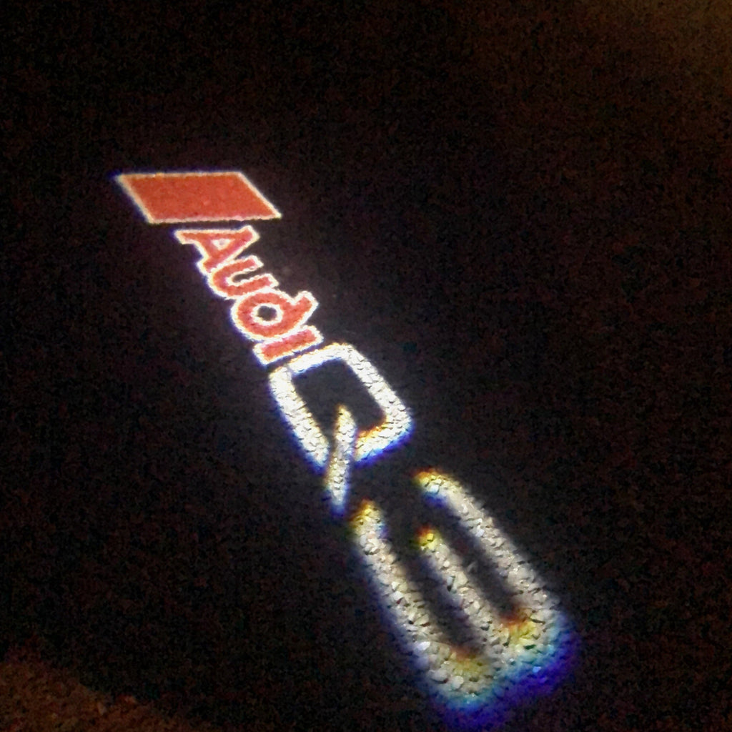 AUDI LOGO PROJECTOT LIGHTS Nr.90 (quantité 1 = 2 Logo Films /2 feux de porte)