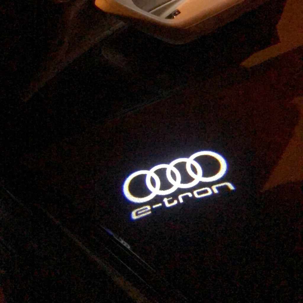 AUDI LOGO PROJECTOT LIGHTS Nr.16 (الكمية 1 = 2 Logo Films /2 أضواء الباب)