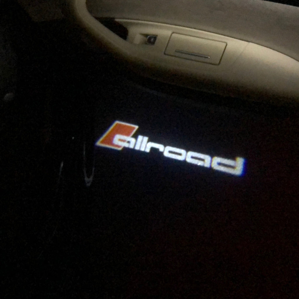 AUDI allroad LOGO PROJECTOT LIGHTS Nr.03 (cantidad 1 = 2 logo films /2 luces de puerta)