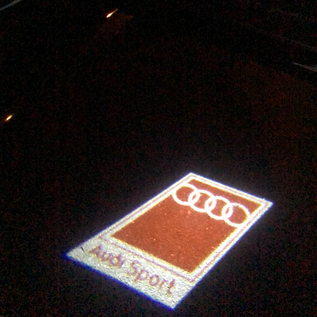 AUDI LOGO PROJECTOT LIGHTS Nr.112 (الكمية 1 = 2 شعار الأفلام / 2 أضواء الباب)