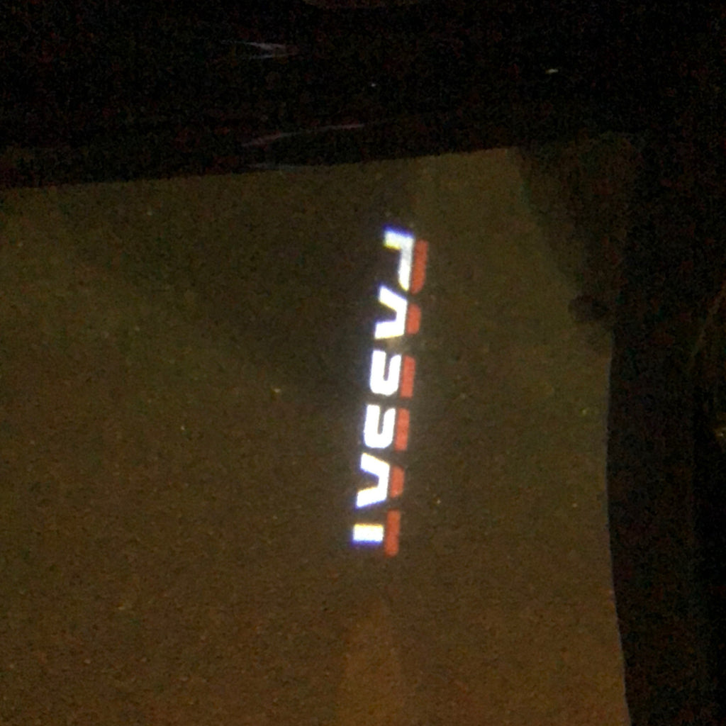 Volkswagen Türleuchten PASSAT Logo Nr. 94 (Anzahl 1 = 2 Logo-Folien / 2 Türleuchten）