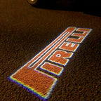 Volkswagen Türleuchten PIRELLI Logo Nr. 27 (Anzahl 1 = 2 Logo-Folien / 2 Türleuchten）