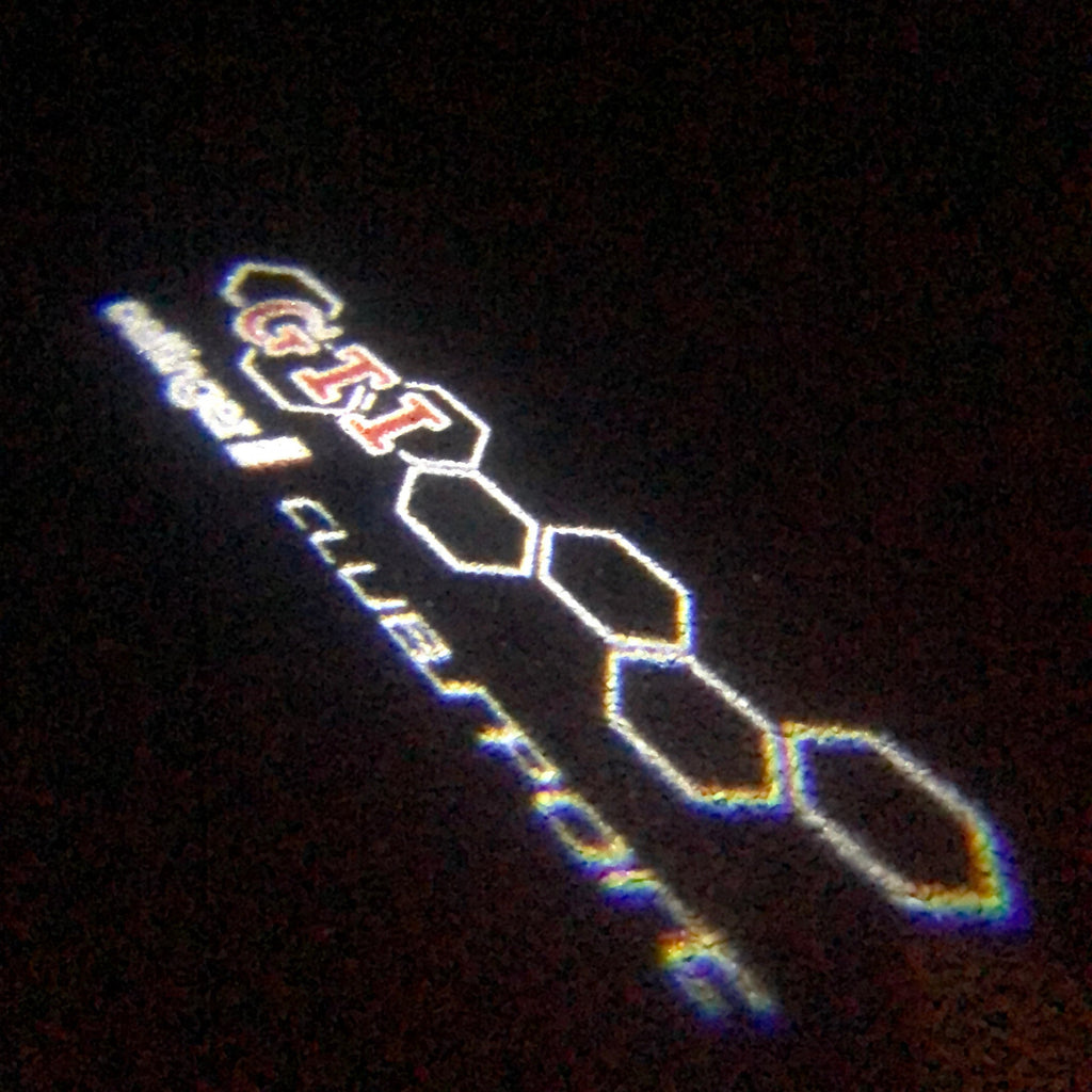Volkswagen Tür GTI Lichter Logo Nr. 21 (Anzahl 1 = 2 Logo Folien /2 Türleuchten)