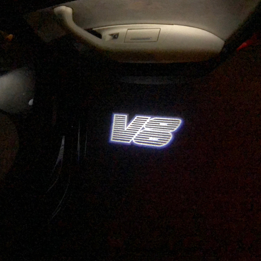 Volkswagen Door lights V8 Logo Nr. 68 (cantidad 1 = 2 logo films /2 luces de puerta)