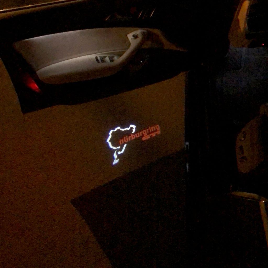 Volkswagen Door lights GTI NÜRBURGRING  Logo  Nr. 67  (quantity 1 = 2 Logo Films /2 door lights）