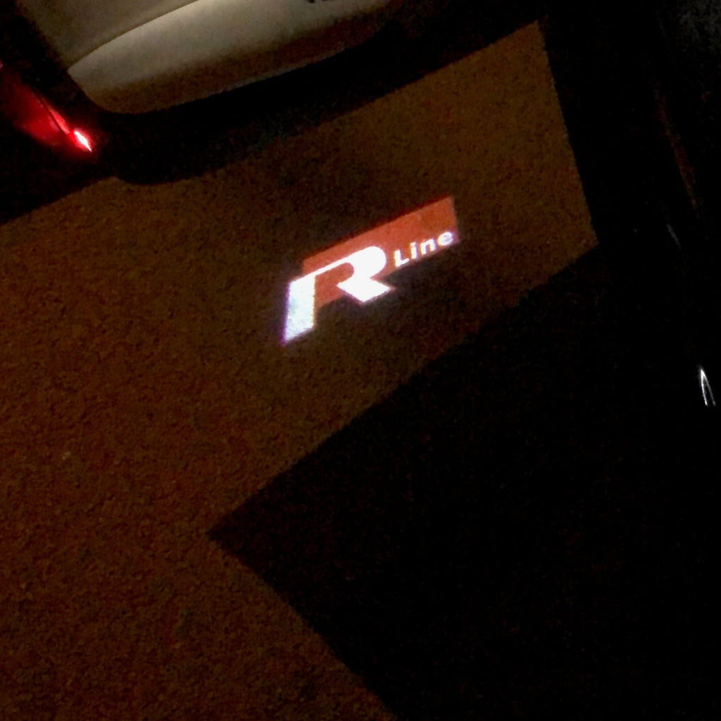 Volkswagen Door lights R LINE Logo Nr. 50 (quantità 1= 2 Logo Films /2 porta luci）