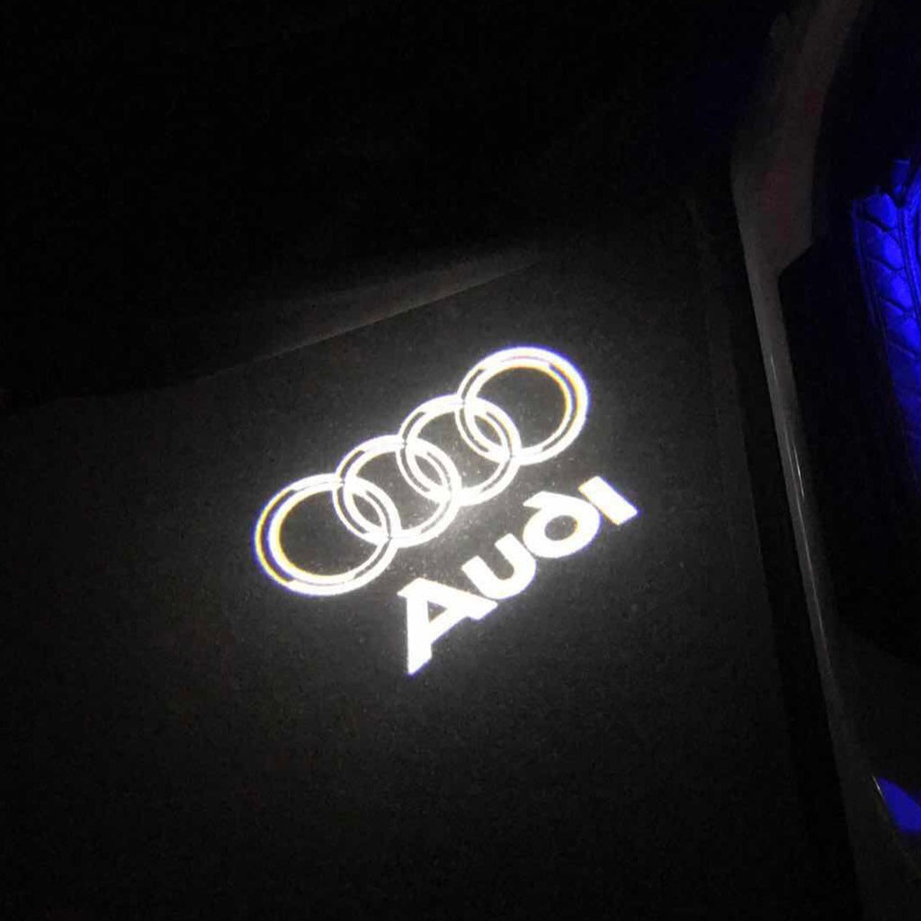 AUDI LOGO PROJECROTR LIGHTS Nr.01 (cantidad 1 = 2 películas con logotipo /2 luces de puerta)