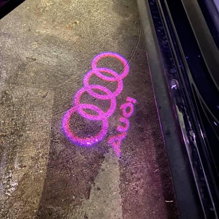 Audi logo projection Light No. 06 (qty. 1 = 2 logo film / 2 Door Lights)