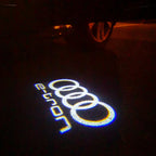 AUDI LOGO PROJECTOT LIGHTS Nr.16 (الكمية 1 = 2 Logo Films /2 أضواء الباب)